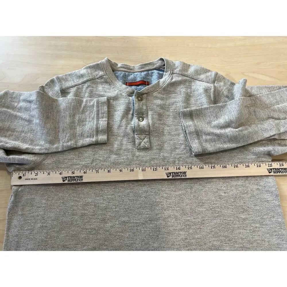 North Face Shirt Men’s Large Beige Long Sleeve Chest Button Casual Pullover Top